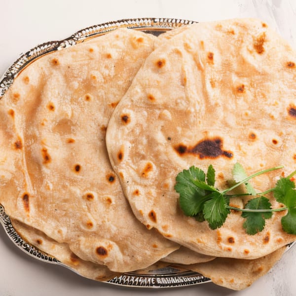 Fresh naan platter
